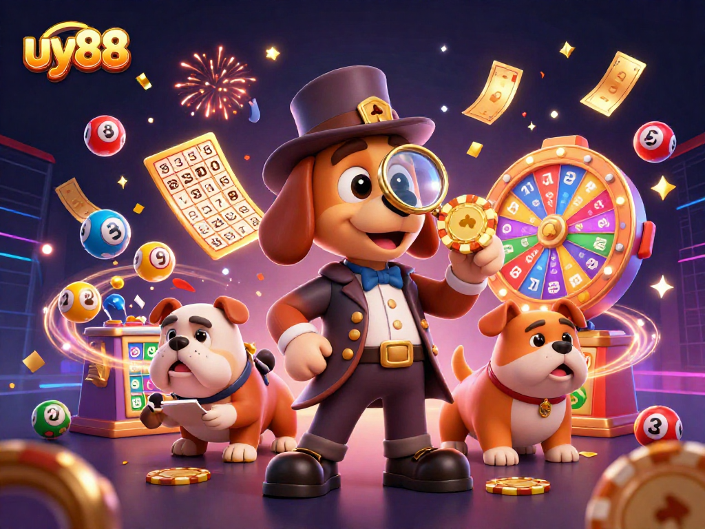 Engage with uy88 as a playful detective duo uncovering treasure in a vibrant casino world.