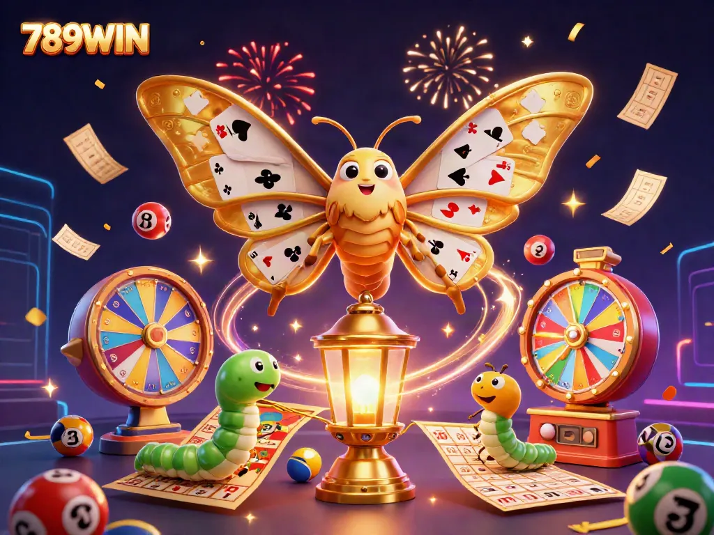 Experience the excitement of casino gaming with 789WIN in this colorful, detailed 3D illustration.
