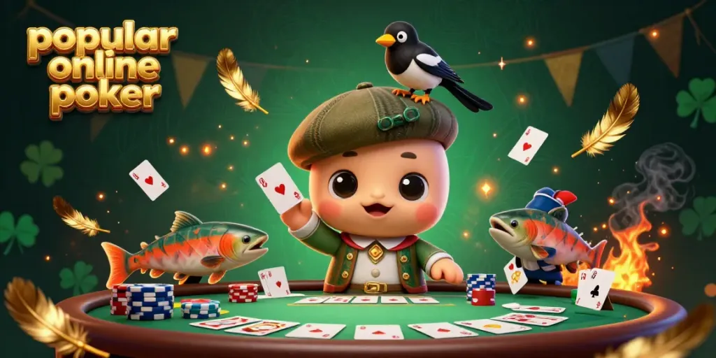 Engage with popular online poker through fun, colorful 3D characters and immersive casino elements.