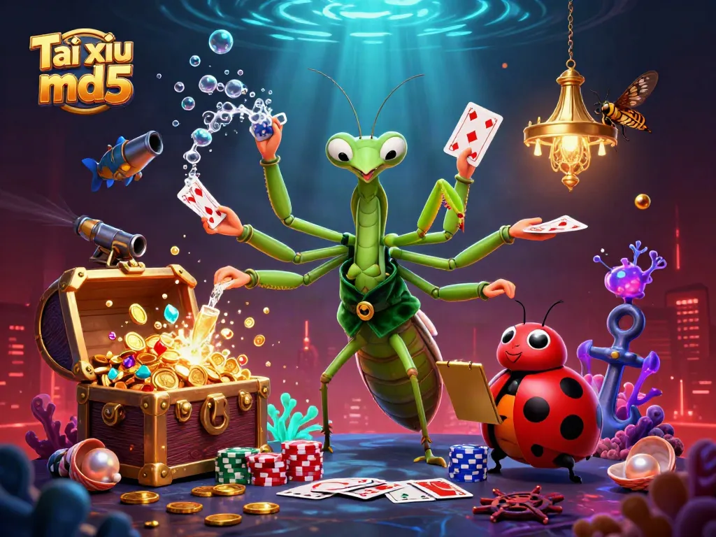 Tài xỉu md5 charm unfolds as a giant mantis card sharp deals in an impressive casino scene.