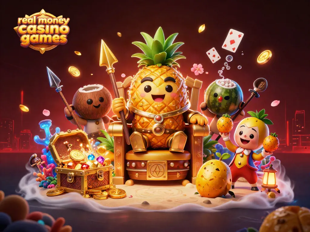 Explore real money casino games with our vibrant digital illustration featuring dynamic casino characters.