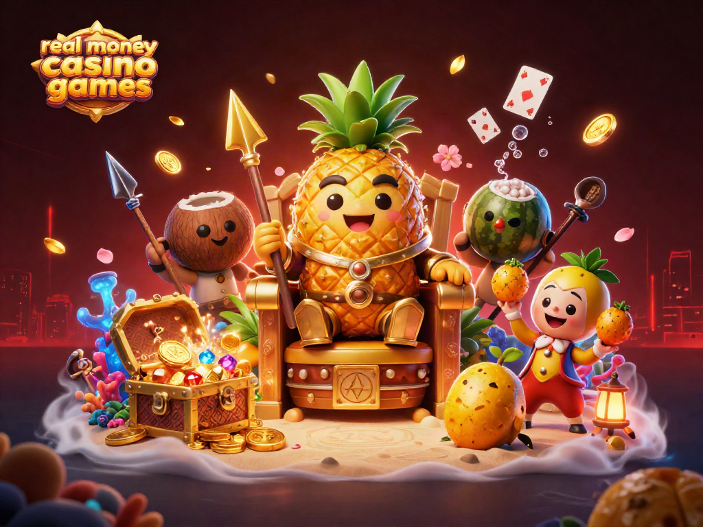 Explore real money casino games with our vibrant digital illustration featuring dynamic casino characters.